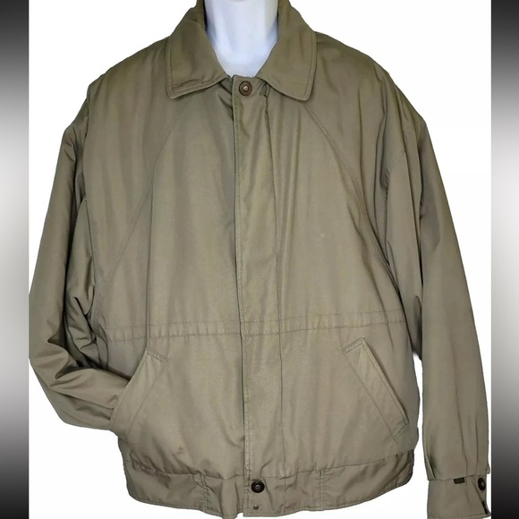 Towne by London Fog Men's XL Tan Vintage Casual Jacket Mid-Length - Picture 2 of 16